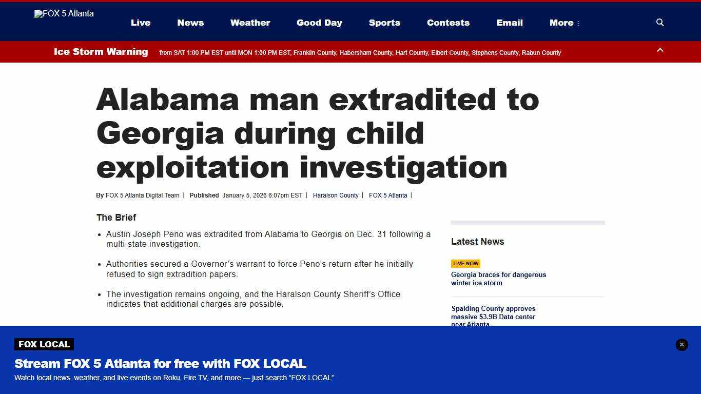 Alabama man extradited to Georgia during child exploitation investigation FOX 5 Atlanta